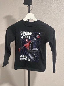 Marvel Spiderman Miles Morales Youth Unisex Long Sleeve Shirt XA  10/12 - Picture 1 of 3