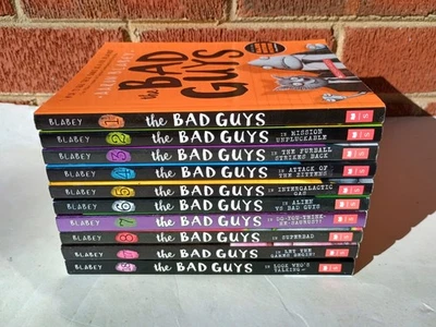 The Bad Guys Graphic Books Series Lot of 10 Books By Aaron Blabey Scholastic - Image 1 of 4