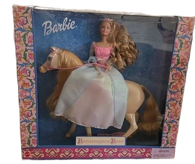 NIB Renaissance Rose Barbie Giftset w/Horse 2000 Limited Toys R Us-Mattel 28633 - Image 1 of 4