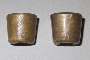 19477, 2x (1 Paar) Manschetten, Ärmel, glatt, groß, altgold - Picture 1 of 1