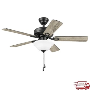 44" Ceiling Fan W/ Light 5 Blades Pull Chain Reversible Airflow Dimmable LED New - Picture 1 of 15