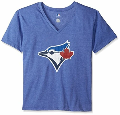 Profile Big & Tall MLB Toronto Blue Jays Women's Team Short Sleeve V-Neck T-S Cover