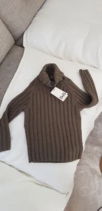 NEW! Dolce and Gabbana Junior Boys Girls 4 yo Wool Brown Jumper Turtleneck - Picture 1 of 3