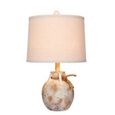 Fangio Lighting 22" Resin Table Lamp, Antique White - W-6249AWH