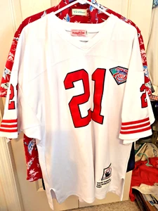 Vintage Mitchell and Ness #21 Deion Sanders jersey. sz 54. 49ers. - Picture 1 of 5
