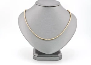 14KT Yellow Gold Diamond Tennis Necklace 7.50 ct - Picture 1 of 4