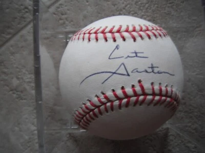 Cito Gaston Autógrafo ML Selig Béisbol-Braves Padres Piratas MGR BlueJays Foto 1 de 2