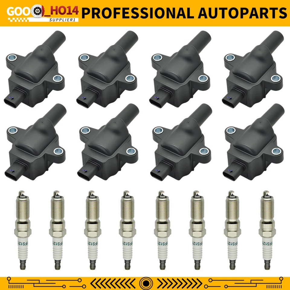 8 Ignition Coil & Platinum Spark Plug for 2020-2022 Ford F-250 F-350 Super Duty - Image 1 of 4