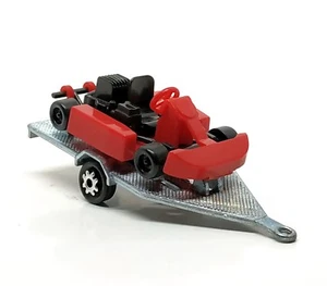 Majorette Go Kart Trailer Red for 1:64 Car (3 inches) no Package - Picture 1 of 6