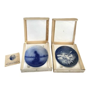 VINTAGE DESIREE DENMARK THE LITTLE MERMAID AND GEORG JENSEN DOVE PLATES - Picture 1 of 15