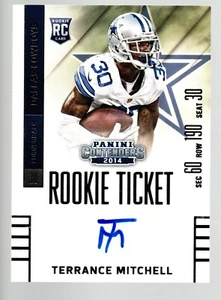 2014 Panini Contenders Autograph #242 Terrance Mitchell SP RC - Bild 1 von 1