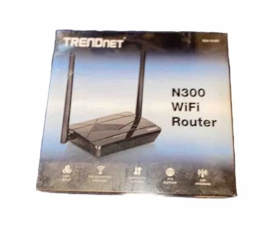 TRENDnet N300 TEW-731BR 4-Port Wireless Home Router - Black - Image 1 of 4