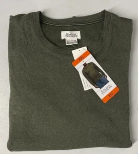 Boston Traders Mens Crew Neck Pullover Sweatshirt Long Sleeve GREEN Knit XXL 2XL - Picture 1 of 9