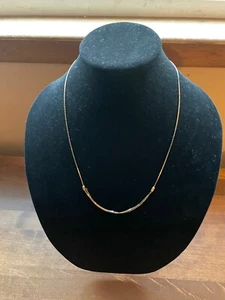 Vintage Goldtone Adjustable Slide Necklace - New Old Stock - Great Holiday Gift - Picture 1 of 6