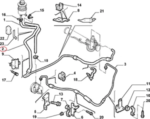 GENUINE FIAT SCUDO 1995-2006 2000 JTD POWER STEERING PIPE OE NO 1490811080 - Picture 1 of 1