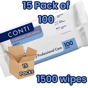 15 x Conti Soft Large Patient Vernacare Trockentücher - 30 x 28 cm - 15 Packungen à 100 - Bild 1 von 4