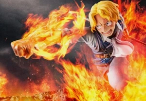 One Piece Statua L'Eredità di Sabo Pugno di Fuoco Edizione Limitata 15 Cm Megaho - Foto 1 di 4