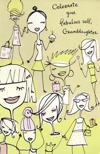 Tarjeta juguetona de FELIZ CUMPLEAÑOS PARA NIETA de American Greetings + Sobre - Imagen 1 de 4