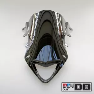 MPW Double Bubble Black Windshield Screen for BMW S 1000 RR 09-18 - Picture 1 of 3