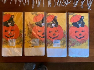 Vintage Halloween Lot Of 4 American Greetings Table Covers 54” X 96” NIP New - Picture 1 of 6