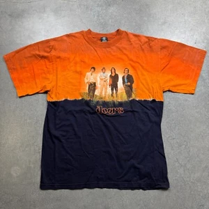 Camicia vintage Factory Artwear The Doors musica rock uomo arancione blu XL usata - Foto 1 di 6