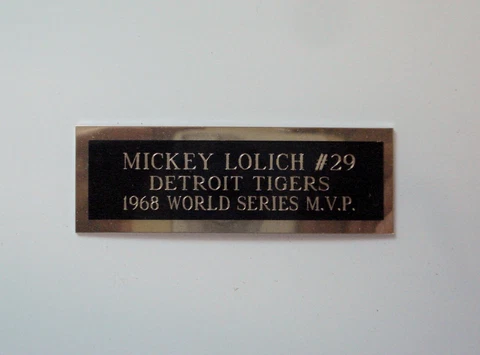 Mickey Lolich Baseball Card Plaque or Baseball Ball Cube Nameplate 1" X 3" Cover