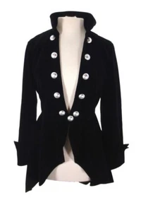 Chaqueta de Terciopelo Gótica Victoriana Steampunk Renacimiento Estilo Militar Asimetría - Imagen 1 de 6