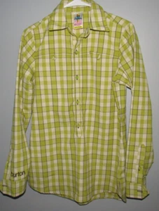 NWOT New BURTON Dryride Cool Flavors Poly Flannel Shirt XS Plaid Ski Half-Button - Picture 1 of 6
