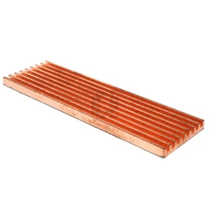 M.2 2280 PCI-E NVME SSD Copper Heatsink w/Thermal Conductive Adhesive 3mm Height - Picture 1 of 13