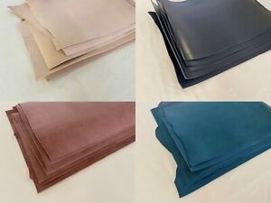 3.5 - 4mm thick dyed veg tan leather cowhide craft - select colour & size
