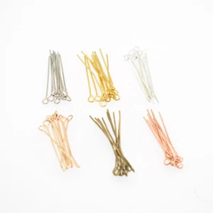 200 piezas alfileres de ojos enchapados en metal de 16 mm-70 mm para hacer joyas hallazgos cuentas artesanales - Imagen 1 de 17