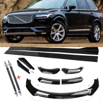For Volvo XC60 XC40 XC90 Front Bumper Lip Spoiler Splitter Glossy Black Body Kit - Image 1 of 4