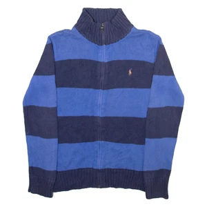 Jersey POLO RALPH LAUREN 14-16 Niños Estampado Azul Rayas Tejido Apretado L - Imagen 1 de 6