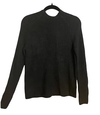 Suéter Halógeno Negro Acanalado Manga Larga Cuello Alto Talla XS NUEVO CON ETIQUETAS Foto 1 de 4
