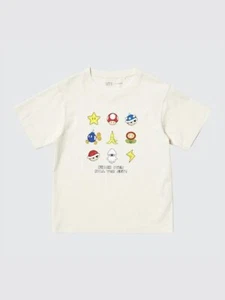 SUPER MARIO x UT UNIQLO T-shirt MARIO KIDS Japan NATURAL Late April Pre-order - Picture 1 of 1