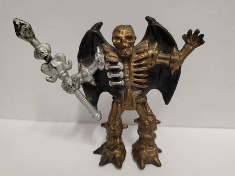 Chap Mei Vintage 1994 Skeleton Warrior Figure - Staff Gold Silver Cover