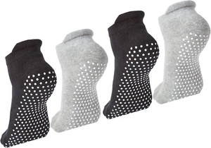 4 Pairs Unisex Non Slip Grip Socks for Yoga Hospital Workout Barre Ballet anti S - Picture 1 of 7