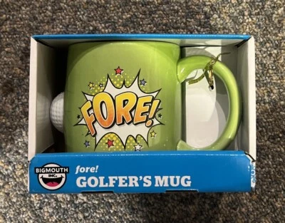 Fore! Golfer's Mug 20 Ounces BigMouth Inc Green Ceramic NIB - Image 1 of 4