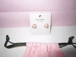 Kate Spade New York Pearl Stud Earrings New W/Pouch - Picture 1 of 2