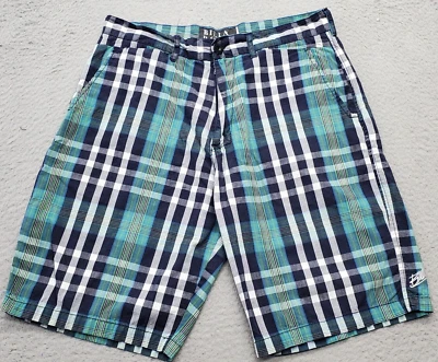 Шорты Billabong мужские размер 33 мульти клетка хлопок эластичные с косыми карманами плоские спереди - Изображение 1 из 4