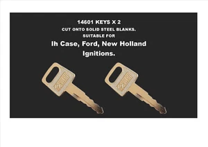 2 x 14601 Keys For Ford, New Holland, Ih Case Ih Commonly Used On Ignitions - Picture 1 of 1