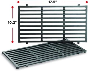 7637 17.5in Grill Cooking Grates Cast Iron for Weber Spirit E210 S210 E220 S210 - Picture 1 of 11