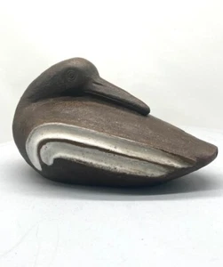 Vintage Stoneware Pottery Shore Bird Figurine (4.5" x 8.5") - Made in Japan - Picture 1 of 9