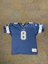 Vintage NFL Dallas Cowboys Troy Aikman #8 Men XL Blue Sports Football Jersey