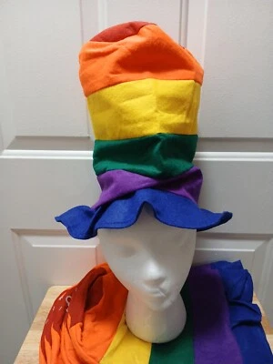 Pride Day Stovepipe Rainbow Party Hat Costume Cosplay Dr Seuss Las Vegas 12 Pack - Image 1 of 2