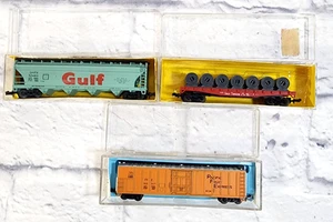 AHM Lima Bay Atlas N Scale Caboose Storage Car GULF GRET NORTHERN PACIFIC 3x LOT - Picture 1 of 5