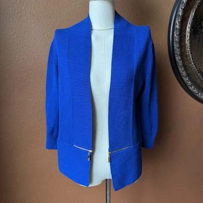 Suéter cárdigan tejido frente abierto Ivanka Trump talla grande Foto 1 de 4