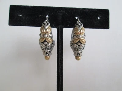 BARBARA BIXBY STERLING SILVER 18KT GOLD EARRINGS - Image 1 of 4