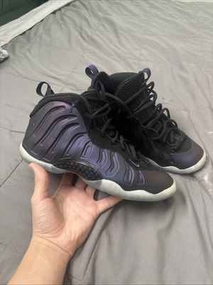 Zapatillas Nike Air Foamposite One Youth 6.5 Berenjena Púrpura Negras Sin Caja Foto 1 de 4