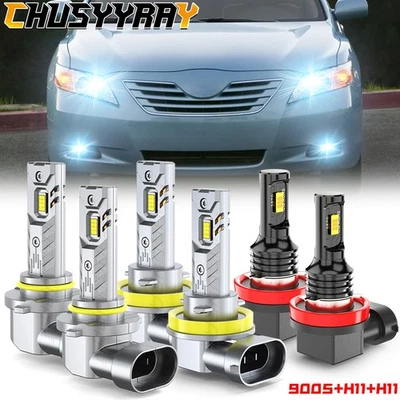 FOR Toyota Camry 2007- 2014 LED Headlight Bulbs Kit High&Low Beam + Fog Light A - Image 1 of 4